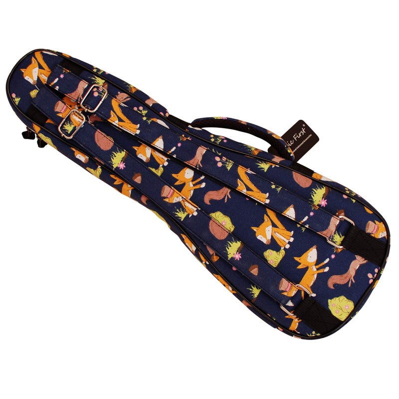 MUSIC FIRST Cute Cartoon Canvas Little Fox ukulele case ukulele bag ukulele cover, Original Design (Fit for 21 inch Soprano Ukulele) - Image 3